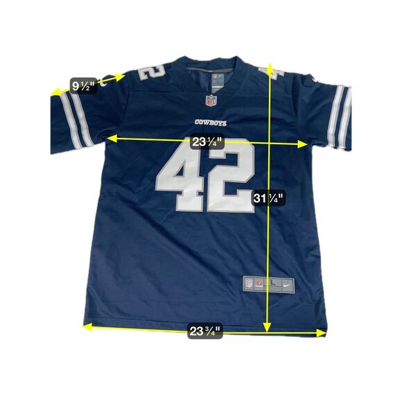 NIKE Dallas Cowboys On Field NFL Jersey Navy #42 Large - Picture 11 of 14